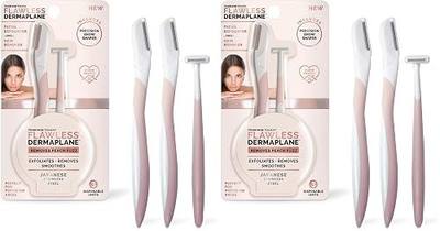 Finishing Touch Flawless DermaPlane Travel Pack Facial Exfoliator & Hair Remover (Pack of 2)