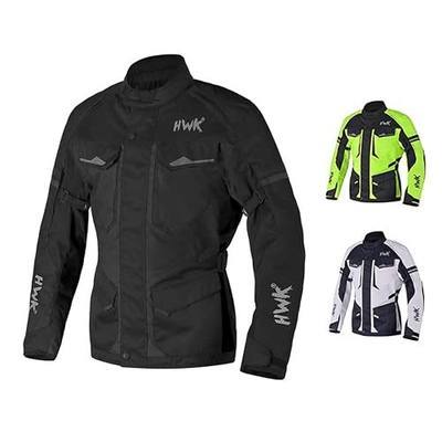 HWK Men's Motorcycle Jacket – Black, XL | Cordura, CE Armor