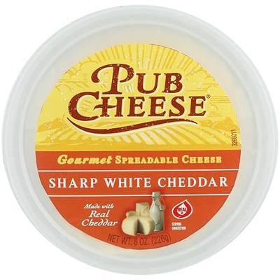 Pub Cheese, Spread White Cheddar, 8 Ounce
