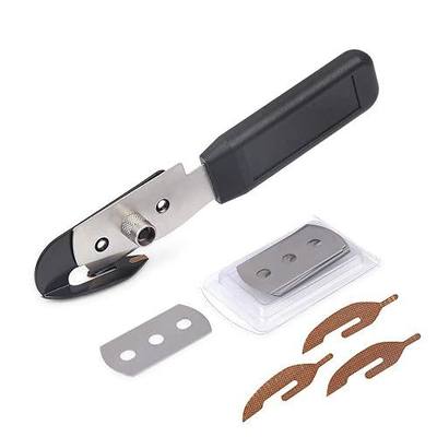 Gomake Vinyl Backing Cutter Bodyguard Vinyl Wrap Cutting Knife, Hidden Blade Wrap Cutter for Car Tinting and Backing Paper with 10 Extra Blades and 3 PTFE Stickers