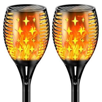 YoungPower 43'' Large Solar Torch Lights Flickering Flames Torches, Waterproof Outdoor Flame Decoration Lighting for Yard Driveway, 2 Pack