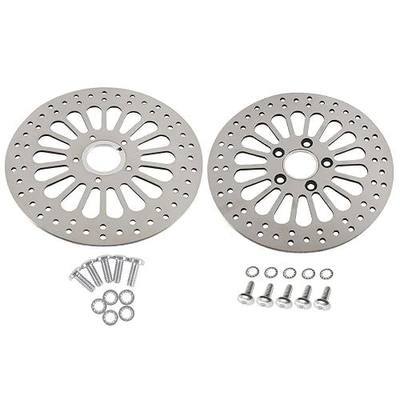 SHARKROAD 1 Piece Front Rotor and 1 Piece Rear Rotor 11.5'' for Harley Davidson Touring Sportster Softail Dyna Rotor System Updating, Great Performance Brake Rotor for harley davidson Motorcycle Model
