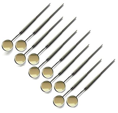 10 Piece Dental Mouth Mirror #5 W/handle Dental Instrument