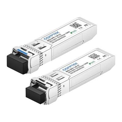 1 Pair 10G SFP+ Bidi Transceivers, SFP Single Mode LC 10g Module, 10Gb Bi-Directional Mini gbic for Cisco SFP-10G-BXD-I (1330nm-TX/1270nm-RX) / SFP-10G-BXU-I (1270nm-TX/1330nm-RX),10KM, with DDM