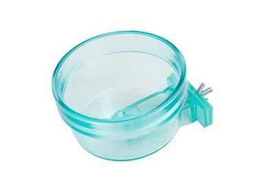 Lixit Quick Lock Removable Cage Bowls for Rabbits, Guinea Pigs, Gerbils, Ferrets, Dogs, Cats, Birds, and Other Small Animals - Made in USA (Blue, 20 Ounce)