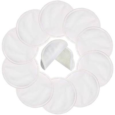 PINOWU Reusable Nursing Pads (10 Pack) for Breastfeeding Moms - 4.7 inch Washable Breastfeeding Nipple Pad for Maternity with Laundry Bag