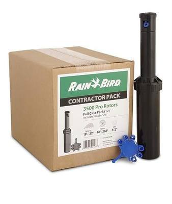 Rain Bird CP350012PK Professional Grade Rotor with Rain Curtain Nozzle Set, 40° to 360° Pattern, 15' to 35' Spray Distance, 12-Pack