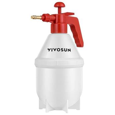 VIVOSUN 27oz Pump Sprayer, Handheld Garden Water Sprayer Bottle | with Adjustable Brass Nozzle, for Spraying Plants, Flowers, Weeds and Cleaning, Red