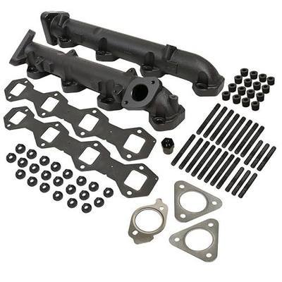 BD Diesel 1043007 Exhaust Manifold Kit Incl. Manifold/Cross Over Tube/EGR Port High Temp Black Coated Exhaust Manifold Kit