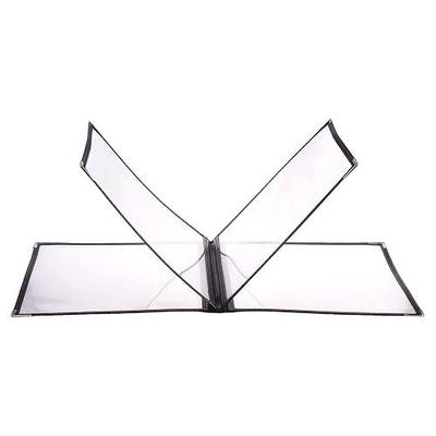CABAX 4 Page 8 View Transparent Clear Restaurant Menu Covers, Fits A4 Size Paper (1 Pack)