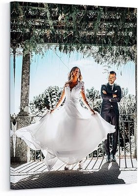 Personalized Custom Canvas Prints: Photo On Canvas (Framed 11X14) Transform Your Photos into Stunning Framed Wall Art Digitally Printed Photo To Canvas Ideal for Home Decor Gifts Keepsakes