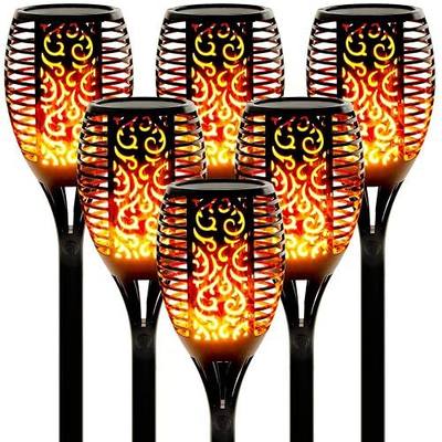 Walensee Solar Lights Outdoor with Flickering Flame,96 LED Solar Torch Lights Waterproof,43" Tall Super Larger Size Torches for Outside Garden Patio Yard Pathway, 6 Pack