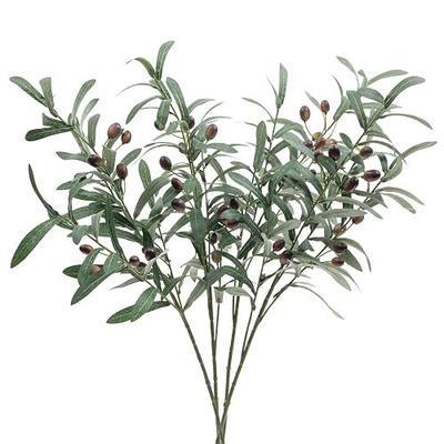SHACOS 4 PCS 28 inch Artificial Olive Branches for Vases Greenery Olive Stems Faux Tree Branch Twig for Home Wedding Shop Office Garden Decor DIY Floral Crafts