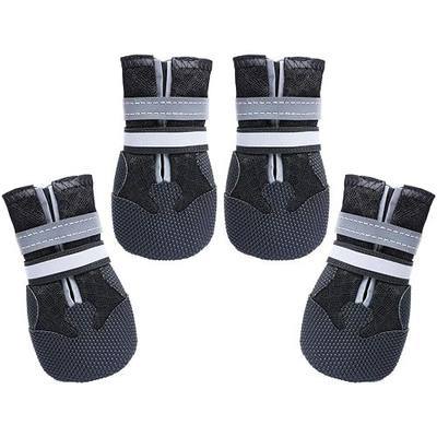 Dimicoo Breathable Dog Boots for Medium Large Dogs,Non-Slip Dog Shoes for Summer Hot Pavement,Lightweight Paw Protector Dog Booties for Outdoor & Indoor Hardwood Floors
