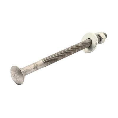 1/2" x 8" (25 Pack) Galvanized Carriage Bolt Kit Grade 307A Includes 1/2" USS Flat Washers (25 pcs) and 1/2"-13 Hex Nuts (25 pcs), Hot Dip Galvanized for Exterior Use by - Fastener Depot