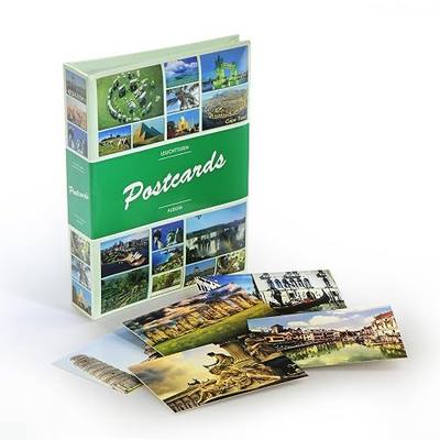 LIGHTHOUSE - Display Album for 100-200 Postcards - 50 Inbound Sheets made from Acid-Free Polypropylene to hold up to 4 Postcards Each 6" x 4" Postcards (10 5/8" x 8 1/8" x 2")