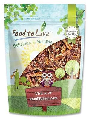 Food to Live Pecan Pieces, 4 Pounds – Chopped Raw Pecan Nuts, Unsalted, Unroasted, Shelled, Kosher, Vegan, Sirtfood, Bulk. Good Source of Iron, & Calcium. for Baking, Homemade Desserts, & Salads.