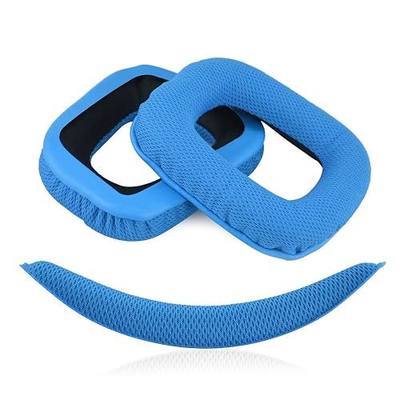 Geekria Earpad + Headband Set Compatible with Logitech G430, G930 Headphones, Ear Cushion + Replacement Headband Pads/Repair Parts Suit (Blue)