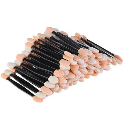 50pcs Eyeshadow Applicators, Disposable Eyeshadow Sponge Brush Double-Sided Eye Makeup Sponge Applicators