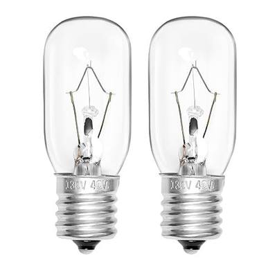 2pcs Microwave Bulb WB36X10003-130V 40W Oven Light Bulb Compatible with GE LG Frigidaire Ken-More, Universal Type Stove Incandescent Warm White Light Lamp Replacement E17 Base Socket