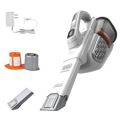 BLACK+DECKER Dust Buster Hand Held Vacuum Cordless Rechargeable, Portable Vacuum for Car, Extended Runtime, Powerful Suction, Extra Long Crevice Tool, AdvancedClean+ (HHVK320J10)