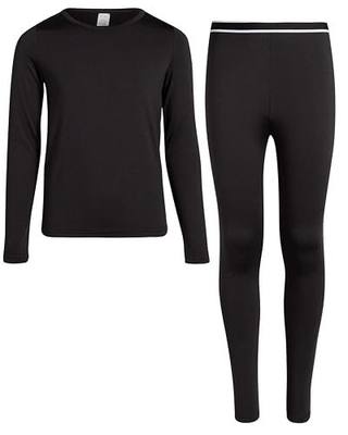 Rene Rofe Girls 2 Piece Thermal Set Fleece Lined Top and Long Johns