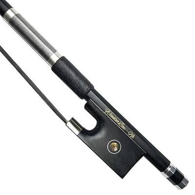 Carbon Fiber Violin Bow 1/4 Size Violin Bow Unbleached Black Horse Hair