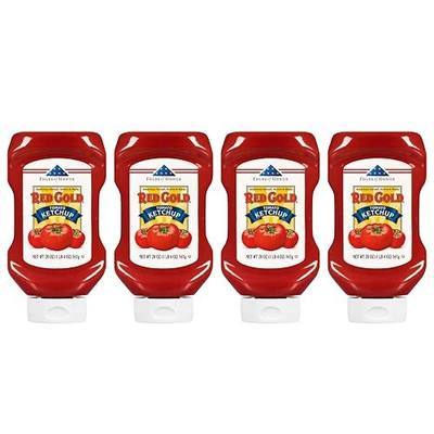 Red Gold Ketchup, (Regular) Squeeze Bottle, 20oz Bottles (Pack of 4)