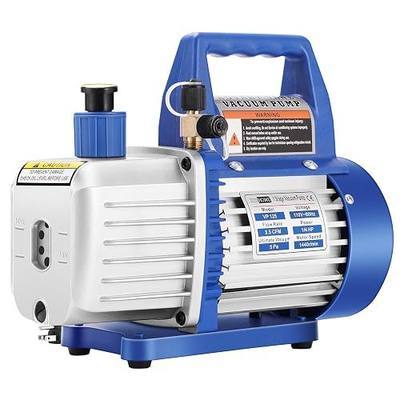 VIVOHOME 110V 1/4 HP 3.5 CFM Single Stage Rotary Vane AC Vacuum Pump | HVAC Vacuum Pump for Mini Split Automotive Air Conditioner R134a R12 R22 R502 R410a AC System with Oil Bottle