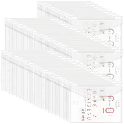 EOOUT 50pcs Plastic Envelopes with Button Snap Closure, Clear Poly Folders for Documents, Waterproof Plastic File Folder, Letter Size, A4 Size, for School and Office Supplies