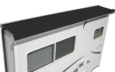 The ShadePro RV Slideout Topper - 93" and Under Trim to Fit Slide Out Awning Fabric Replacement for RVs and Campers - Ultra-Durable Vinyl Fabric (Black)