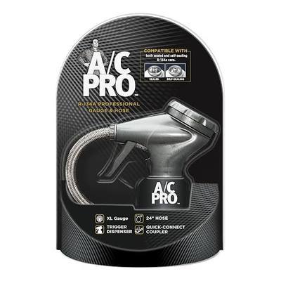 InterDynamics Car Air Conditioner Gauge and Hose by InterDynamics, A/C Pro Air Conditioner Recharge Gauge and Dispenser for Cars, Trucks, 24 In Hose