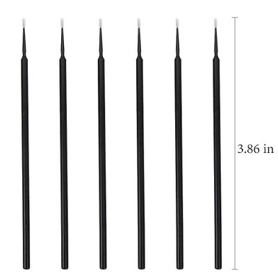 400 Pcs Disposable Micro Applicator Brushes | Micro Eyelash Extension Brush Mascara Wands Lash Remover Brush Tools Black(head diameter 1.5mm)