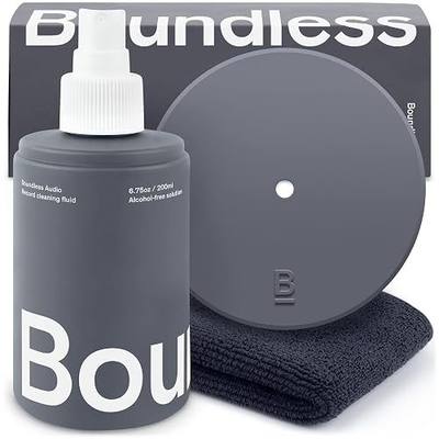 Boundless Audio Record Cleaning Solution - 6.75oz Vinyl Cleaner Fluid, Vinyl Cleaner Cloth & Record Label Protector