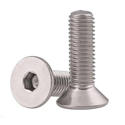 M8-1.25 x 20mm Flat Head Socket Cap Screws Bolts Countersunk Bolts, Stainless Steel 304, Bright Finish, DIN 7991, Allen Socket Drive, 25 PCS