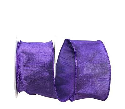 Reliant Ribbon 92975W-064-40F Dupioni Supreme Wired Edge Ribbon, 2-1/2 Inch X 10 Yards, Purple