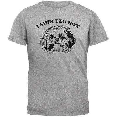 I Shih Tzu Not Heather Grey Adult T-Shirt