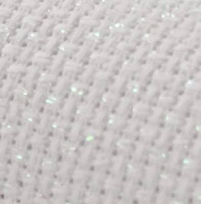12" x 59" 14CT Counted Cotton Aida Cloth Cross Stitch Fabric (White Opal)