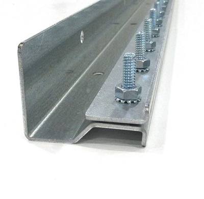 Strip Curtain Door Hardware - Commercial Industrial Strength Universal Jamb or Wall Mount Strip Door Hanger, 14 ga Galvanized Steel Plastic Strip Door Hanger - 8 Foot (Two 4 Foot Sections)