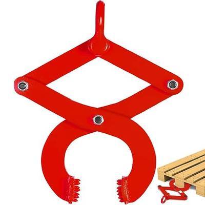 BestEquip 2T Pallet Puller Steel Single Scissor Red Pallet Puller Clamp 4409 LBS Capacity Pallet Grabber 6.3 Inch Jaw Opening x 0.5 Inch Jaw Height arbitrarily Changed to Adjust The use