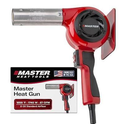 Master Appliance HG-501D Industrial Heat Gun, High Airflow, Quick Change Plug-In Heating Element, 1200F, 120V, 1740W, 14.5 Amps, Engineered In USA