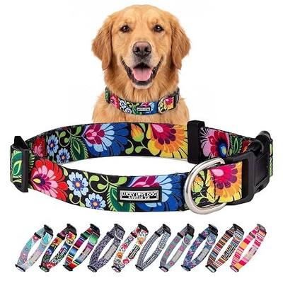 Lucky Love Dog - Adjustable Dog Collar with Easy Click Buckle for Large Ones, Durable, & Comfortable for Male & Female Dogs, Pet Collar for Puppies & Adult Dogs - Blackbird, Large