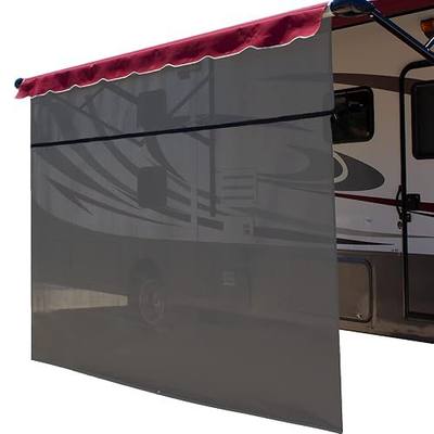 Vista Shade - RV Awning Shade Screen - Zipper Sun Screen Installs in Seconds - Solar Mesh Blocks 87% of Sunlight - The Original Camper Sunscreen Shade for Awnings - 17' x 8' - Grey