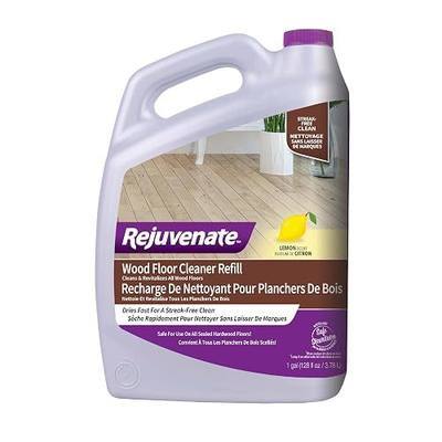 Rejuvenate Wood Floor Cleaner Refill, 1 Gallon, Cleans and Protects All Sealed Hardwood Floors and Dries Fast for a Streak-Free Clean | Cleans & Revitalizes Sealed Hardwood, Breaks Down Dirt & Grime; Refills 32oz Wood Floor Cleaner, Safe For Pets & Kids