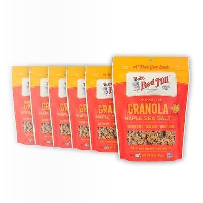 Bob’s Red Mill Maple Sea Salt Homestyle Granola, 11 Ounce Bag (Pack of 6), Certified Gluten Free, Non-GMO, Whole Grain