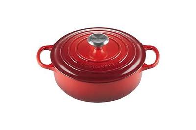 Le Creuset Enameled Cast Iron Round Wide Dutch Oven, 3.5 qt., Cerise