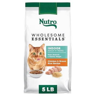 Nutro Wholesome Essentials Indoor Adult Dry Cat Food, Chicken & Rice, 5 lb | Real chicken #1 ingredient, natural prebiotic fiber for digestion, Vitamin E & Selenium antioxidants, supports whole body