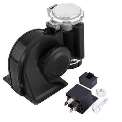 12Volt Loud Car Air Horn Big Truck Horn 130db with Automotive Relay Electric Horn for Truck Car Motorcycle (Black)