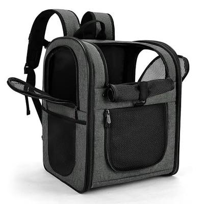 Apollo Walker Pet Carrier Backpack for 4-18lb Cats and Dogs, Puppies, Safety Features and Cushion Back Support | for Travel, Hiking, Outdoor Use (Gray)