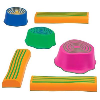 edxeducation Step-a-Trail - 6 Piece Backyard Obstacle Course for Kids - Indoor and Outdoor - Build Coordination and Confidence - Physical and Sensory Play | Indoor and Outdoor, Build Coordination and Confidence, Physical and Sensory Play